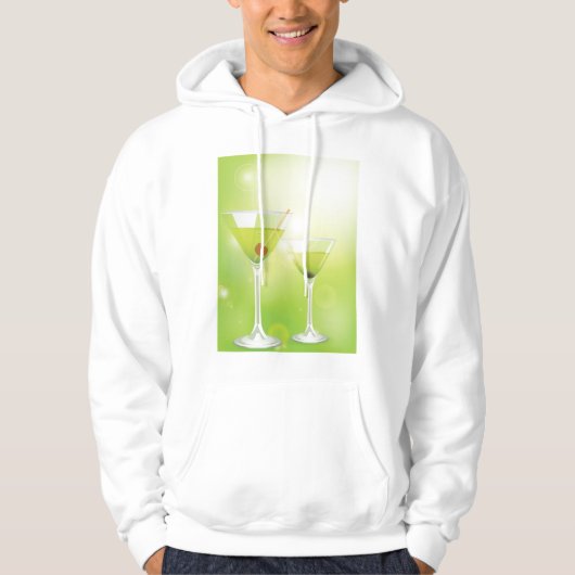 Martini Cocktails Mannen Hoodie (Voorkant)