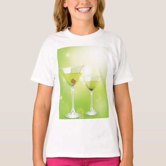 Martini Cocktails Meisjes T-shirt (Voorkant)
