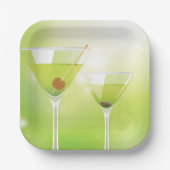 Martini Cocktails Papieren Borden Bordje (Voorkant)