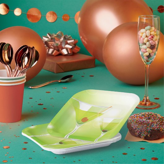 Martini Cocktails Papieren Borden Bordje