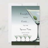 Martini Cocktails Uitnodiging Sjabloon (Achterkant)