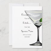 Martini Cocktails Uitnodiging Sjabloon (Achterkant)