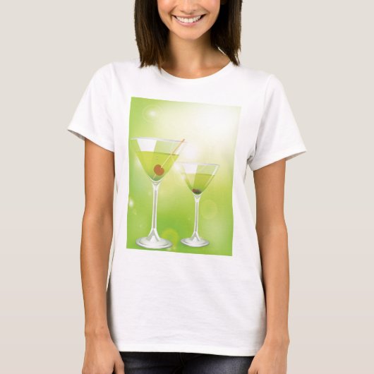 Martini Cocktails Womens T-Shirt (Voorkant)