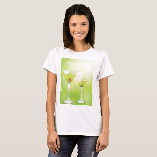 Martini Cocktails Womens T-Shirt (Voorkant volledig)