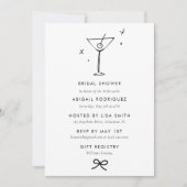 Martini Coquette Bow Vrijgezellenfeest Kaart (Voorkant)