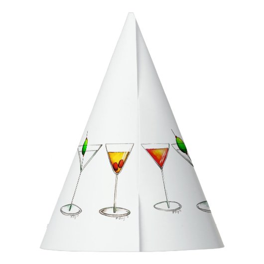 Martini Cosmo Cocktail Bachelorette Bash Feesthoedjes (Achterkant)