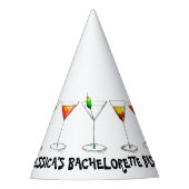 Martini Cosmo Cocktail Bachelorette Bash Feesthoedjes (Voorkant)
