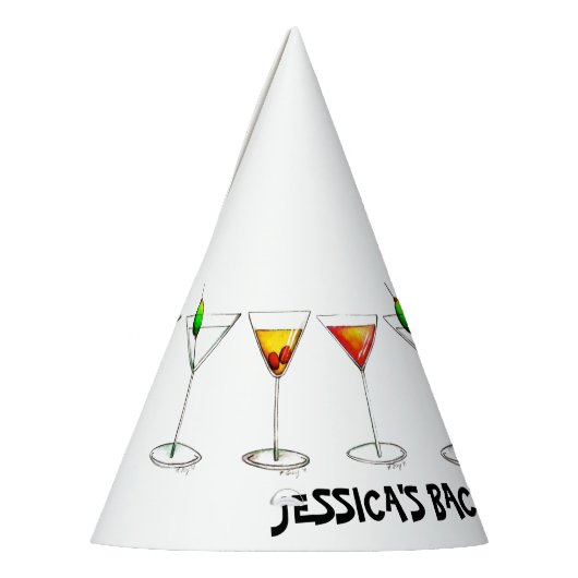 Martini Cosmo Cocktail Bachelorette Bash Feesthoedjes (Links)