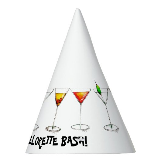 Martini Cosmo Cocktail Bachelorette Bash Feesthoedjes (Rechts)