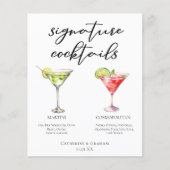 Martini Cosmopolitan Signature Cocktails Menu (Voorkant)