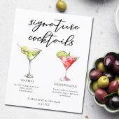 Martini Cosmopolitan Signature Cocktails Menu