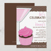Martini & Cupcake Bachelorette Kaart (Voorkant / Achterkant)
