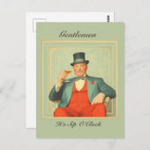 Martini Dandy - Heren Het is Sip O'Clock Briefkaart (Voorkant / Achterkant)