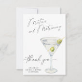 Martini Dank je Bruids douche  Bedankkaart (Voorkant)