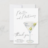 Martini Dank u Vrijgezellenfeest Bedankkaart (Voorkant)