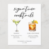 Martini Dark & Stormy Signature Cocktails Menu (Voorkant)
