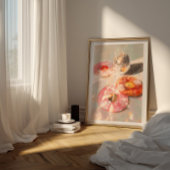 Martini & Disco Bal Kunstprint: Licht Roze Bar Aut Poster