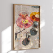 Martini & Disco Bal Kunstprint: Licht Roze Bar Aut Poster