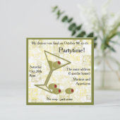 Martini Divorce Party Invitation Kaart (Staand voorkant)