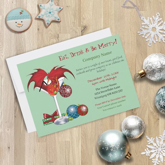 Martini Dragon Corporate Kerstfeest Kaart