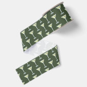 Martini-drankjes op olijfgroene achtergrond grosgrain lint (Achterkant)