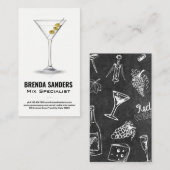 Martini Drink | Bartender Visitekaartje (Voorkant / Achterkant)