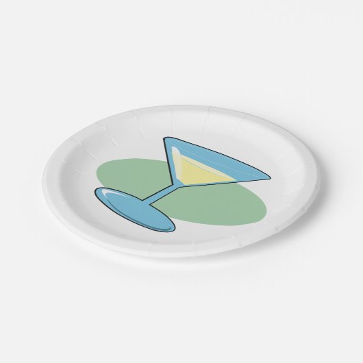 Martini Drink in een Bord van glaspapier (Gekanteld)