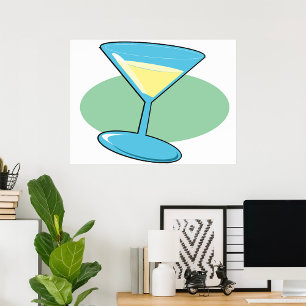 Martini Drink in een Poster van glas