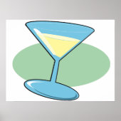 Martini Drink in een Poster van glas (Voorkant)