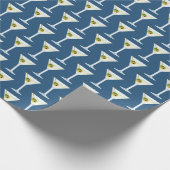 Martini Drink op blauw Cadeaupapier (Hoek)