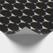 Martini drink op zwart cadeaupapier (Hoek)