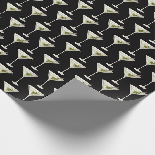 Martini Drink op zwart Cadeaupapier (Hoek)