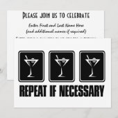 Martini Drink Signs - herhaal indien nodig Kaart (Voorkant / Achterkant)