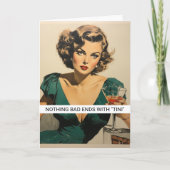 Martini Drinken Grappige Retro 50s Spreuk Kaart (Voorkant)