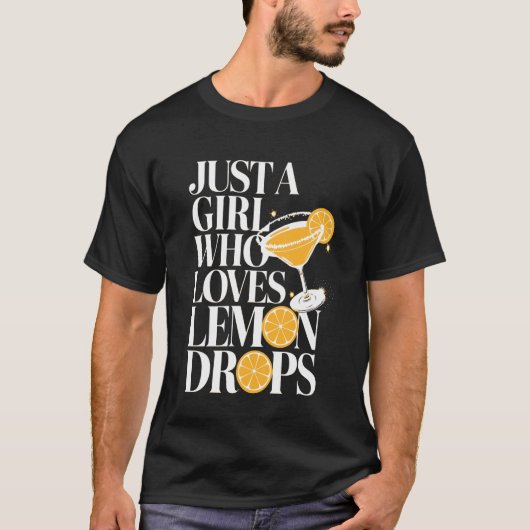 Martini Drinker Citroen Drop Cocktail Dranken T-shirt (Voorkant)
