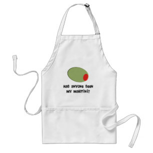 Martini Drinkers T-Shirts en Gifts Olive Design Standaard Schort