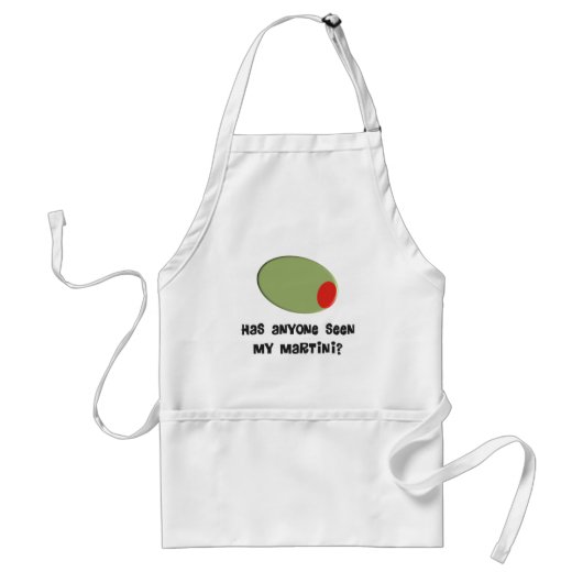 Martini Drinkers T-Shirts en Gifts Olive Design Standaard Schort (Voorkant)