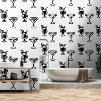 Martini en Cocktails Zwart-wit Moderne Drink