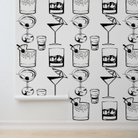 Martini en Cocktails Zwart-wit Moderne Drink