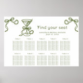 Martini en een boog - Wedding zitplaatskaart Poster (Voorkant)