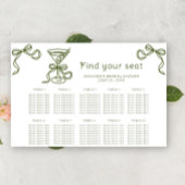 Martini en een boog - Wedding zitplaatskaart Poster