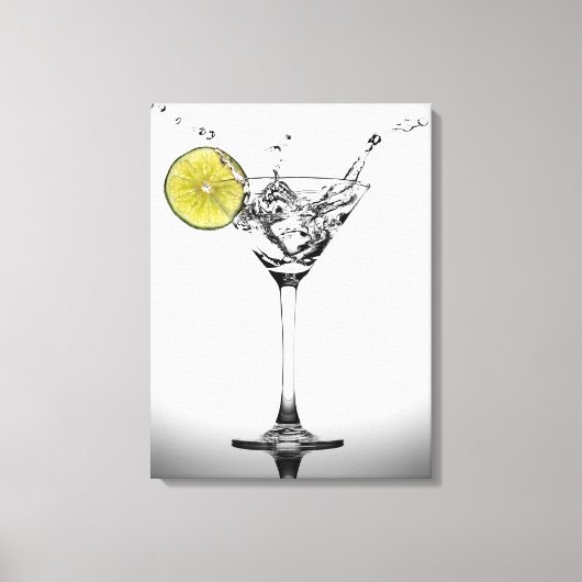 "Martini en een plons" kunst aan de muur Canvas Afdruk (Voorkant)