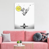 "Martini en een plons" kunst aan de muur Canvas Afdruk (Insitu (Woonkamer))