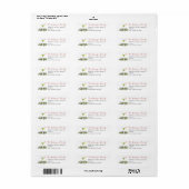 Martini en Mistletoe Festive Kerstmailing Etiket (Full Sheet)