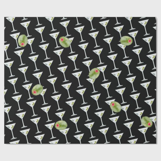 Martini en Oliving Cadeaupapier (Vlak)