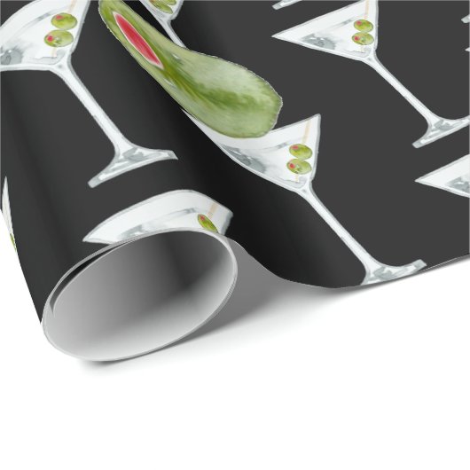 Martini en Oliving Cadeaupapier (Rol Hoek)