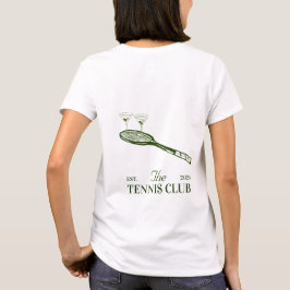 Martini en tennisclub feestje t-shirt