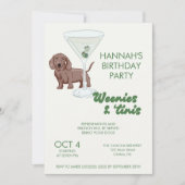 Martini en Weenie's verjaardagsfeestje Kaart (Voorkant)