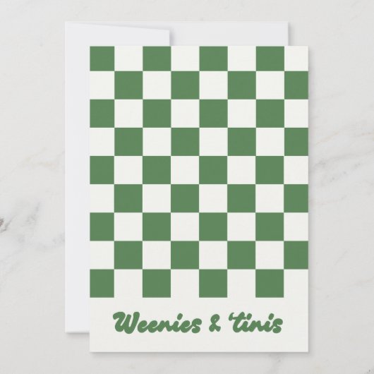 Martini en Weenie's verjaardagsfeestje Kaart (Achterkant)