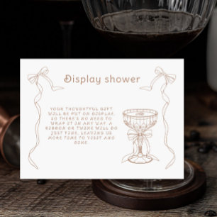 Martini Espresso Bruidsdisplay Douche Informatiekaartje